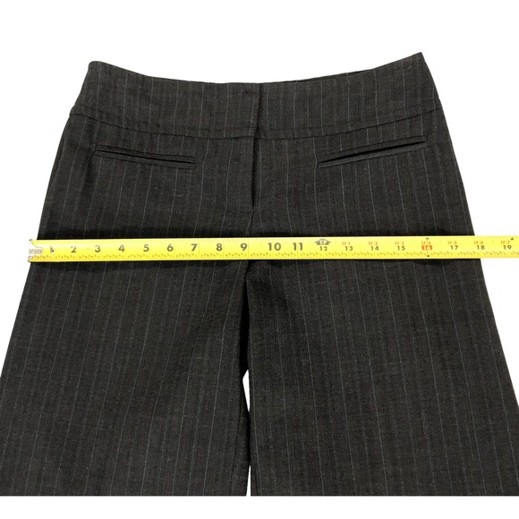 Trina Turk size 4 Dark Gray & Turquoise Pinstripe Wide Leg Pants - Picture 11 of 14
